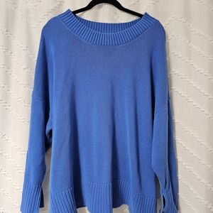 Sonoma Classic Blue Crew Neck Sweater